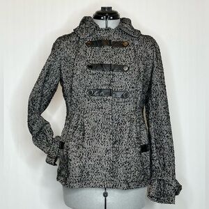 CELEBRITY PINK, Grey and Black, Knit Pattern Jacket, Size M